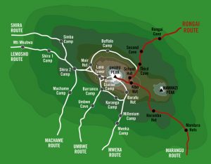 Kilimanjaro-Rongai-Route-Map